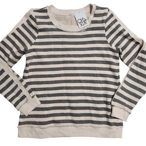 CHSR Chaser Sweatshirt Womens Small Reverse Panel Striped Pullover French‎ Terry